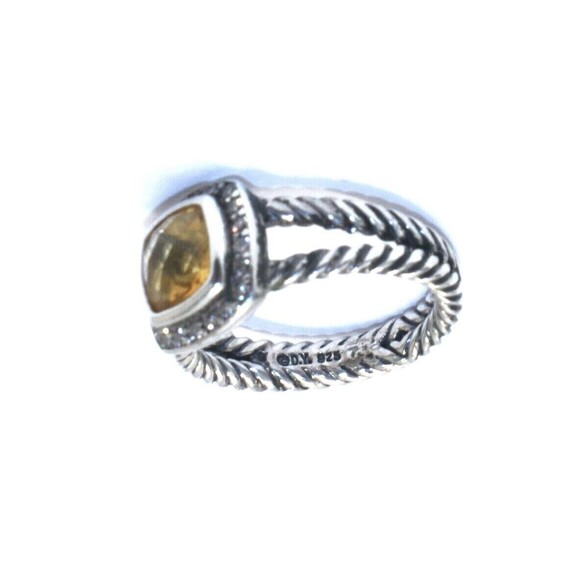 David Yurman Cable Albion Silver, Citreen , and diamond Ring Size 7 - Picture 4 of 6